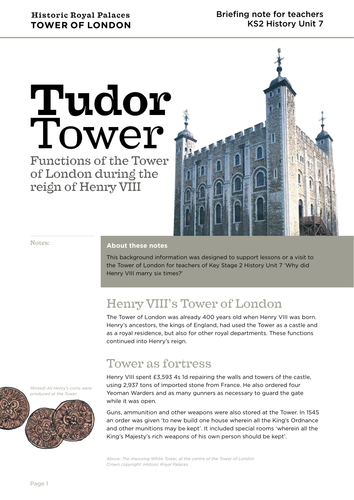 The functions of the Tower of London