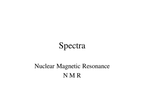 How NMR spectra are formed