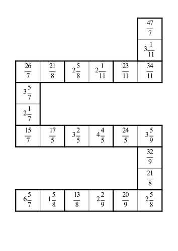 Improper fractions 2
