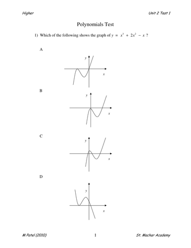 Higher Test 6 (Polynomials)