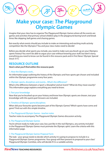 Make your case: The Playground Olympic Games