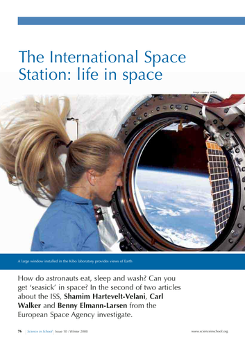 The International Space Station: life in space by scienceinschool - Teaching Resources - Tes