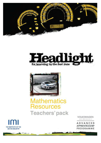 Maths Resources IMI Headlight