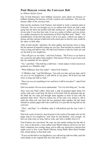 Mathematical story - Möbius strip