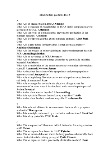 blockbusters for AQA biol 4/5