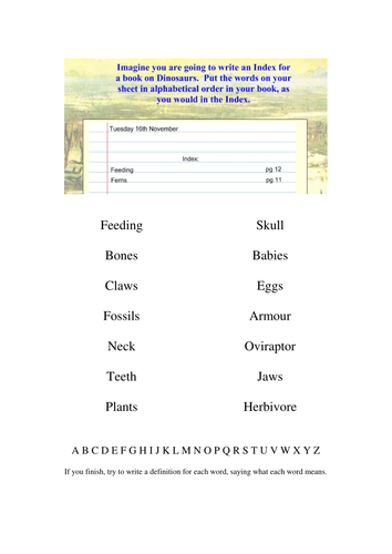 Literacy - Information Texts based on Dinosaurs Week 1