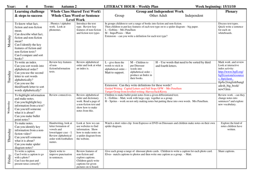 Information Texts based on Dinosaurs Week 3
