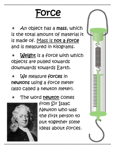 Vocabulary Display - Unit 6E: Forces in Action