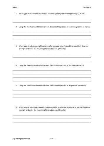 Separation techniques by tayyabwahid  Teaching Resources  Tes