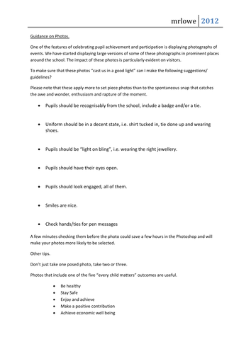 A guide to taking display photographs