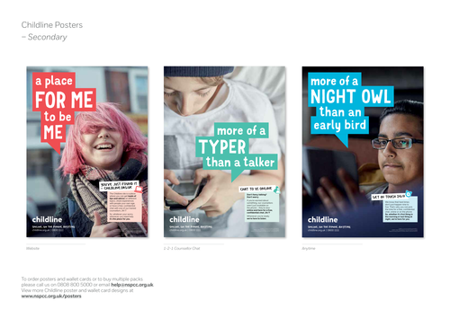 Childline posters and wallet cards - Secondary