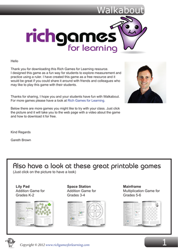 Ruler Measurement Game – Walkabout