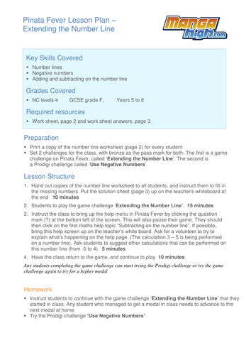 Pinata Fever - negative number game