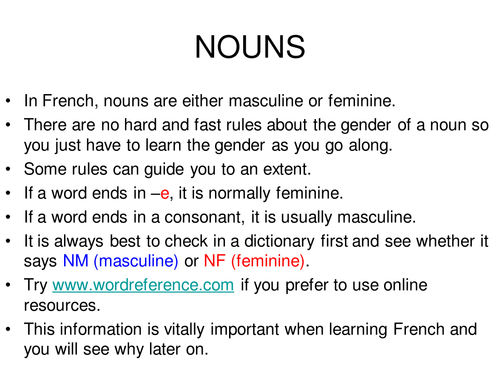 French Definite Articles - Self-Marking