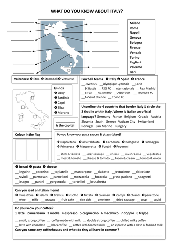 What do you know about Italy?