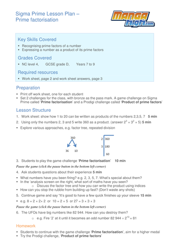 Sigma Prime - prime factor game