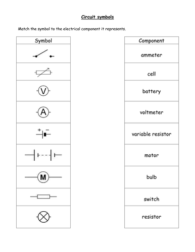 simple circuit symbols