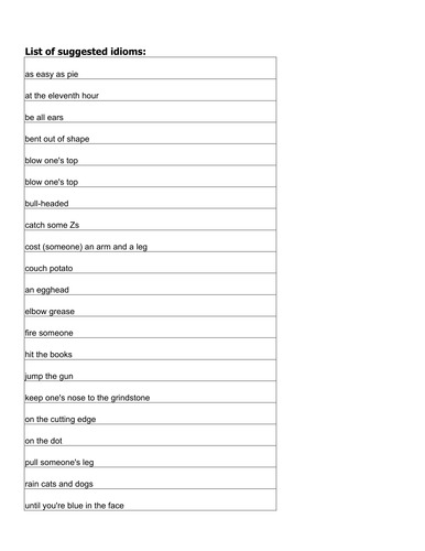 Understanding idioms