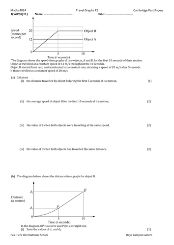 Assessment for CIE O Level Maths  4024 paper 2
