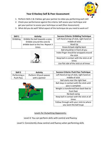 Hockey Self & Peer Assessment