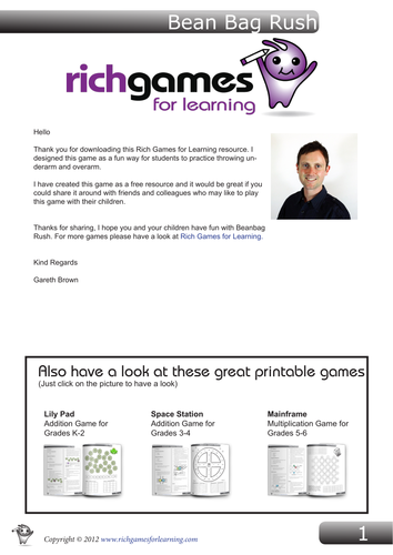 Throwing Game – Beanbag Rush