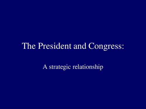 The President and Congress
