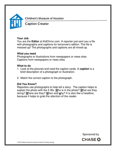 Caption It! | Teaching Resources