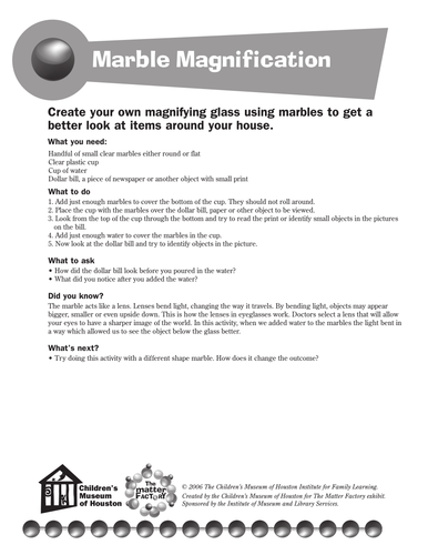 Marble Magnification | Teaching Resources