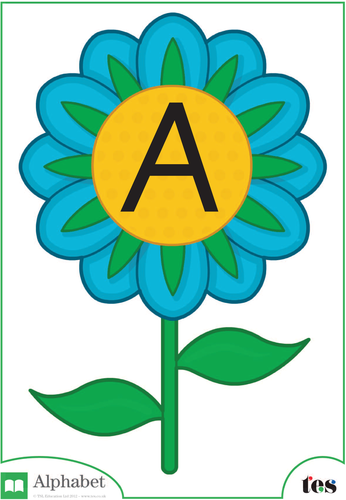 The Letter A - Flower Theme