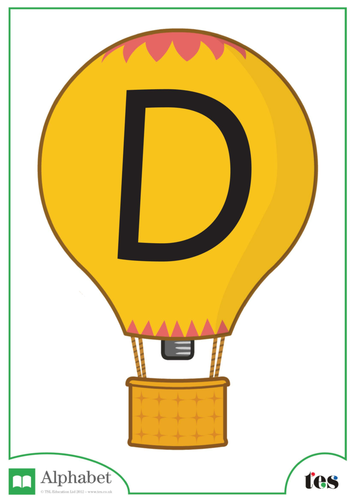 The Letter D - Balloon Theme