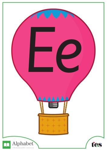 The Letter E - Balloon Theme