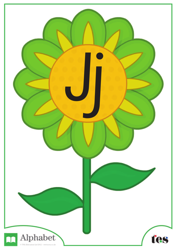 The Letter J - Flower Theme