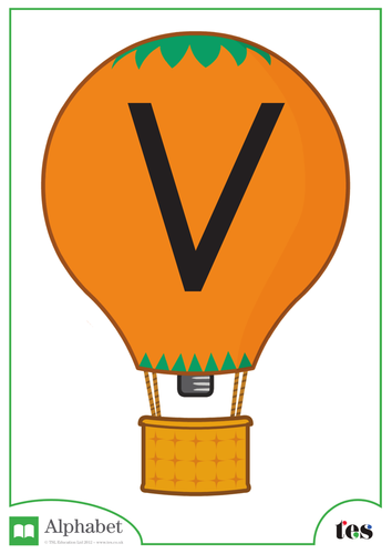 The Letter V Balloon Theme Teaching Resources