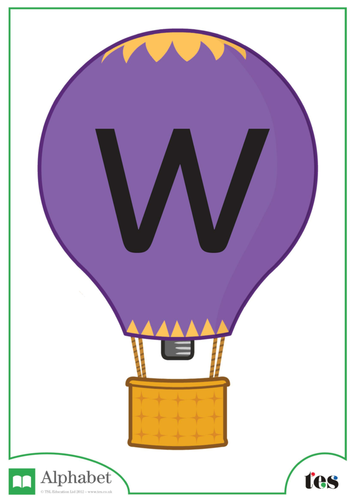 The Letter W - Balloon Theme
