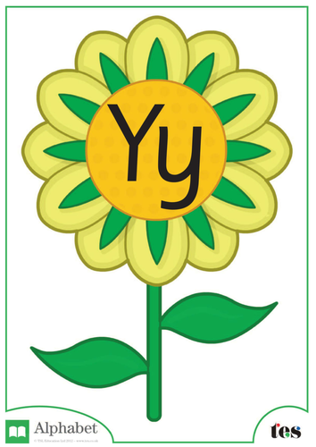 The Letter Y - Flower Theme