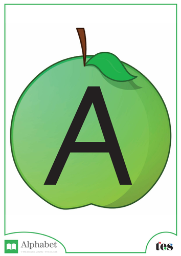 The Letter A - Fruit Theme