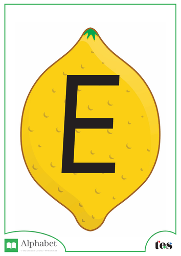 The Letter E - Fruit Theme