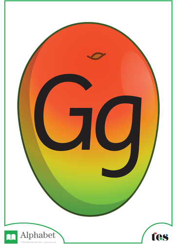 The Letter G - Fruit Theme