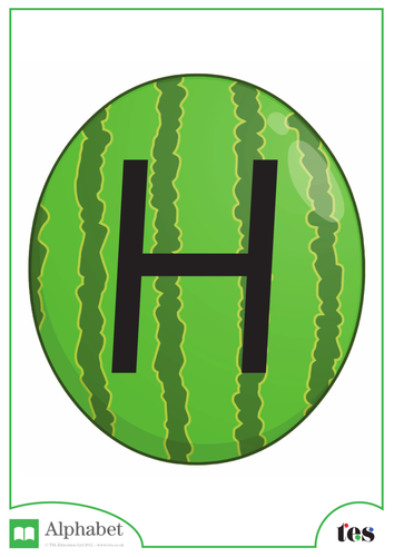 The Letter H - Fruit Theme
