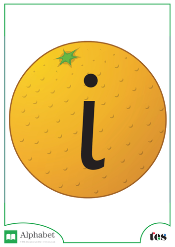 The Letter I - Fruit Theme