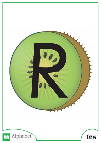 The Letter R - Fruit Theme