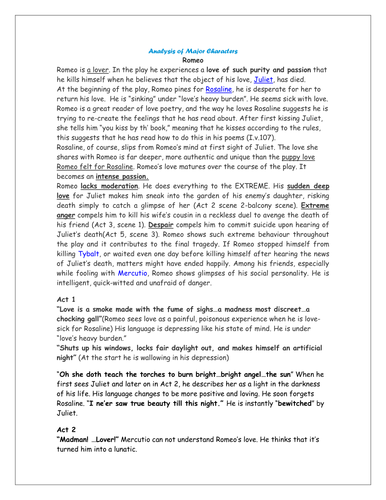 Romeo and Juliet Worksheets and Test Papers | Teaching Resources