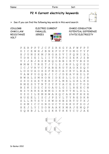 AQA P2 new spec wordsearches