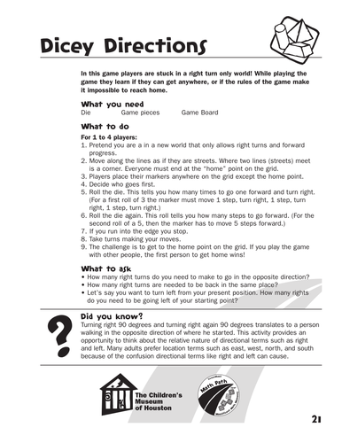 Dicey Directions