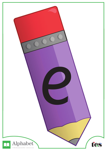 The Letter E - Pencil Theme
