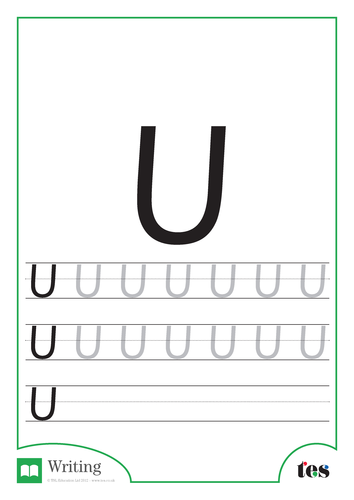 Letter Formation – The Letter U