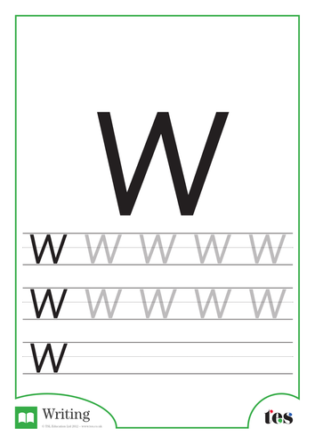 Letter Formation – The Letter W