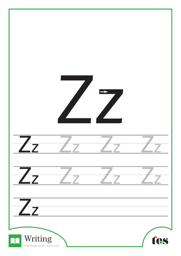 Letter Formation – The Letter Z