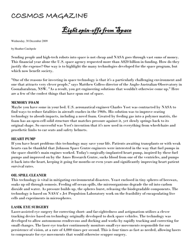 Inventions for Space Travel