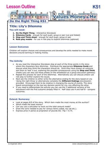 Do The Right Thing - Lesson 1: Lily's Dilemmas
